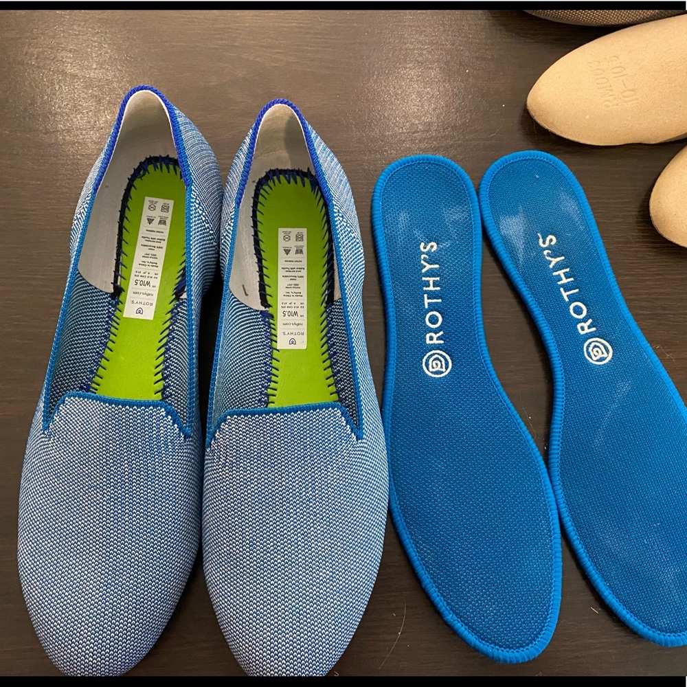 Rothys indigo blue loafers